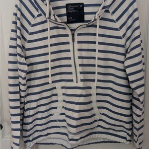 Striped Hoodie with Front Pocket